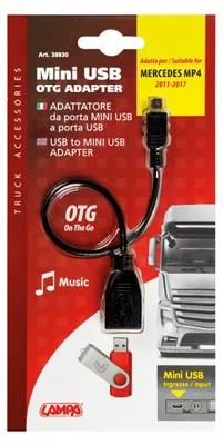 Immagine prodotto di Cavo USB OTG > Mini-USB - 20 cm - Nero