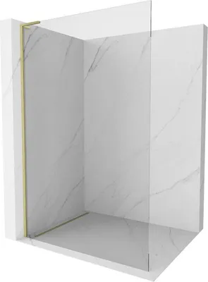 Produktbild von Mexen Kioto L Duschwand Walk-in 110 x 200 cm, transparent, gebürstetes Gold - 800-110-103-55-00