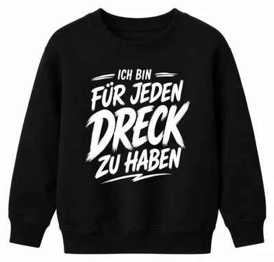 Zdjęcie produktu dla Bluza dziecięca z napisem "Jestem na wszystko", czarna, rozmiar 104. (Styl: sarkastyczny)