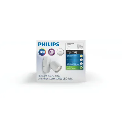 Produktbild von Philips Ledino LED-Wandspot Zesta 1-flammig dimmbar 6 W, weiß 564903116