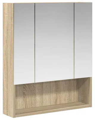 Immagine prodotto di Armadietto a specchio da bagno vidaXL con ante in rovere Sonoma 60 x 14,5 x 70 cm