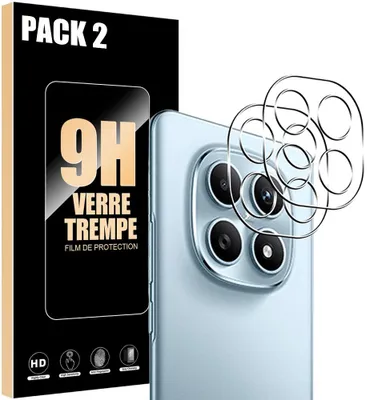 Image de 2 x Protection Caméra Verre Trempé pour Xiaomi Redmi Note 15 5G, Antichoc Anti-Rayures Rigide