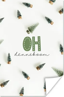 Produktbild von MuchoWow® Poster Winter - Tannenbaum - Zitat 120x180 cm - Kunstposter