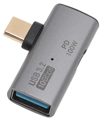 Obrázek produktu pro Adaptér 2 v 1 USB-C na USB 3.2 s podporou OTG a PD 100 W, nabíjení a přenos dat rychlostí 10 Gbps, adaptér typu C na USB 3.2 (samice) pro telefony a tablety