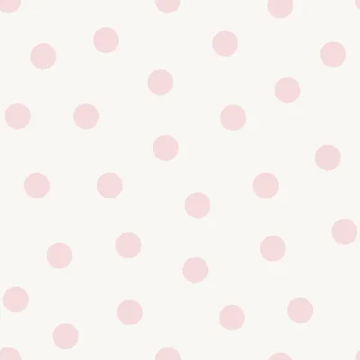 Produktbild von Origin Wallcoverings Tapete Punkte Weiß und Rosa 53 cm x 10.05 m
