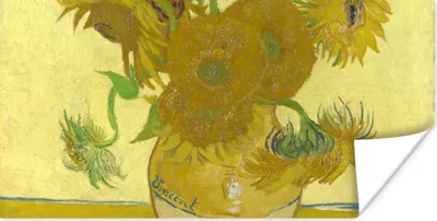 Produktbild von MuchoWow® Poster Sonnenblumen - Vincent van Gogh 80x40 cm - Wanddeko