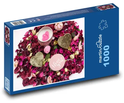Produktbild von Puzzle 1000 Romantisches Valentinstagsherz - martinpuzzle