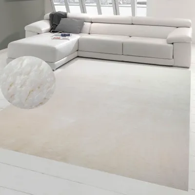 Immagine prodotto di Tappeto Shaggy soggiorno morbido a pelo alto e lungo flokati bagno lavabile in crema dimensioni - 240 x 340 cm