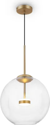 Produktbild von Goldene Hängelampe mit Glas, LED warmweiß Maytoni Cometa, einflammig, 12W