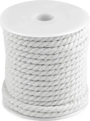 Produktbild von 15m Baumwollschnur 5mm gedreht Baumwollseil Baumwollkordel Makramee, Größe:5mm, Farbe:weiß