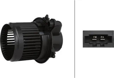 Image de Ventilateur d'habitacle 12 V 180 W 2 pôles HELLA pour DACIA SANDERO, entre autres