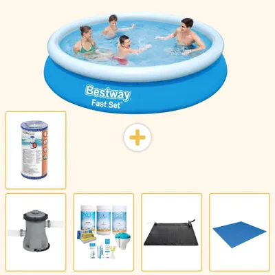 Immagine prodotto di Bestway Fast Set, piscina rotonda - 366x76 cm - 6 pezzi - Modello S22021
