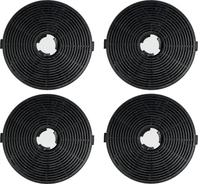 Produktbild von 4x Trade-Shop Aktivkohle-Filter 135mm x 18mm kompatibel mit Respekta CH22010/90SBZ CH22010/90WBZ CH22010SBZ CH22010WBZ Dunstabzugshaube