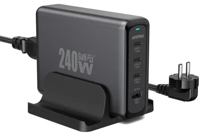 Produktbild von 240W Schnellladegerät USB-C Ladegerät mit 4 Anschlüssen