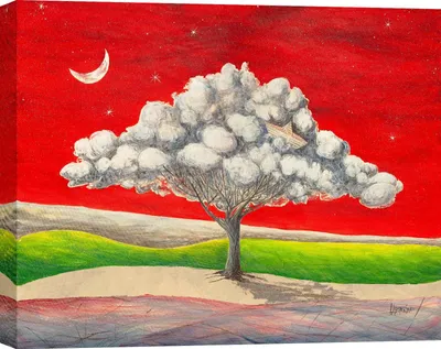 Obrázek produktu pro Obraz na plátně, Fantasy krajina - Donato Larotonda - Jako na obláčku - 120 x 90 cm