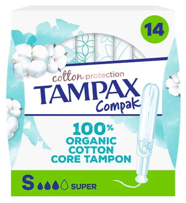 Obrázok produktu pre Tampax - tampóny Bavlna Super, balenie po 14 ks