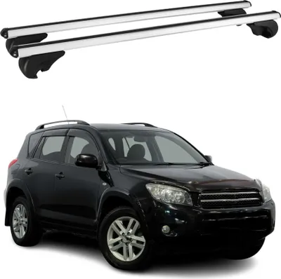 Image de Barres de toit Transversales pour Toyota RAV4 2005-2012 Aluminium Argent