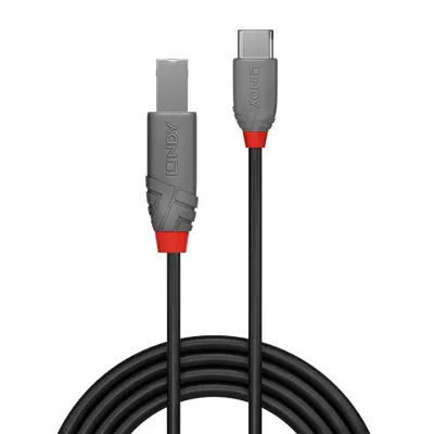 Zdjęcie produktu dla Kabel Lindy 2 m USB 2.0 typu C na B, Anthra Line