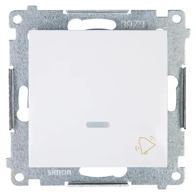 Productafbeelding van Kontakt-Simon DD1L.01/11, drukknop, kunststof, wit, IP20, IP44, 250 V, 10 A