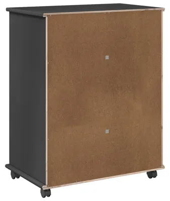 Obrázek produktu pro vidaXL Skříň na kolečkách Šedá 63,5 x 39 x 79 cm Masivní dřevo Borovice
