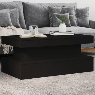 Immagine prodotto di Tavolino con luci LED nero 90x50x40 cm