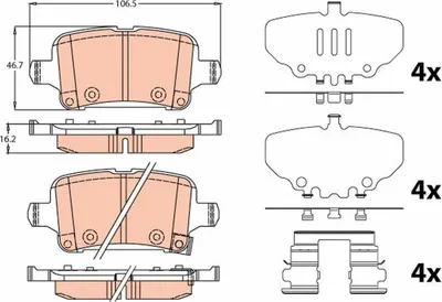Image de Plaquettes De Frein Opel Insignia Arrière 1,5-2,0 17-