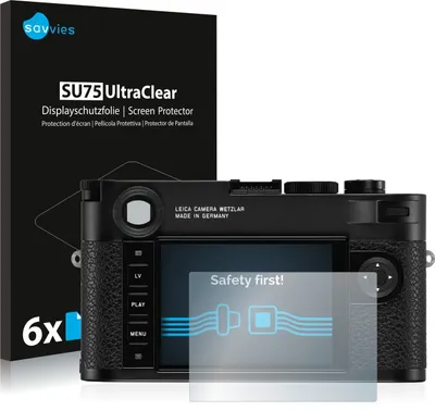 Produktbild von 6x Für Leica M10 / M10-P / Q2 Schutzfolie Savvies Displayschutz Display Schutz Folie Klar Transparent