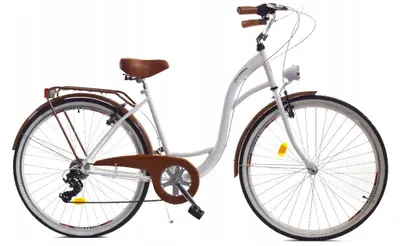 Zdjęcie produktu dla Rower Dallas City 26" 7spd - biały z brązem