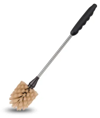 Zdjęcie produktu dla Szczotka do butelek, długa, 38 cm, do czyszczenia butelek i szklanych pojemników, kolor brązowy