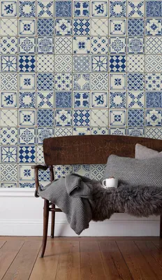 Produktbild von Coloray Fototapete 312x219 cm Vlies-Fototapete - Utensil Azulejos.