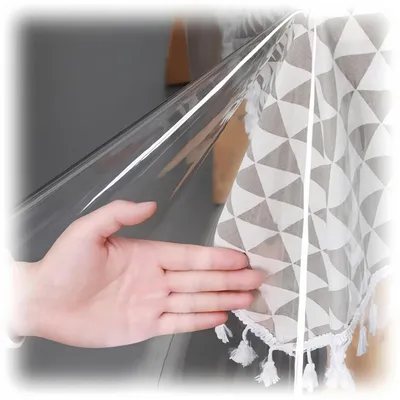 Produktbild von Tischdecke Transparent Wetterfest Abwaschbar PVC 305x153cm