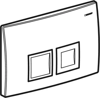 Immagine prodotto di Placca di comando Geberit Delta 35 dual flush, cromata lucida 115135215