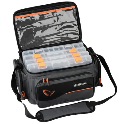 Produktbild von Savage Gear System Box Bag L (24x47x30cm) Tasche inkl. 4 Köderboxen