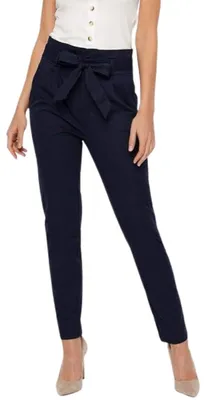 Produktbild von Vero Moga Meva Hr Damenhose mit hoher Taille, marineblau S