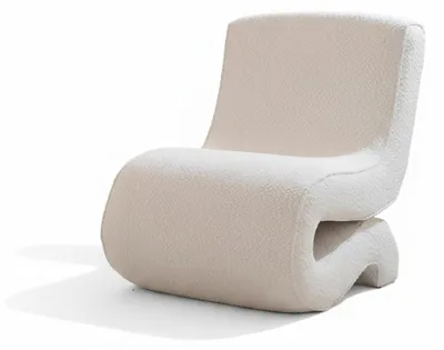 Obrázek produktu pro Jednosedák v moderním stylu, bílý, měkké křeslo do obývacího pokoje