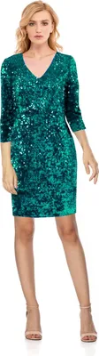 Immagine prodotto di Abito aderente Artherium con paillettes in verde, taglia 46