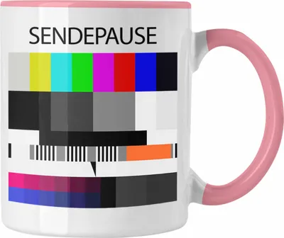 Produktbild von Trendation - Sendepause Testbild 90er Jahre 80er Jahre Fan Geschenkidee Nostalgie Bunt (Rosa)