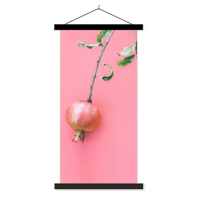 Produktbild von MuchoWow® Textilposter Pflanzen - Sommer - Rosa 60x120 cm mit schwarzem Rahmen - Magnete