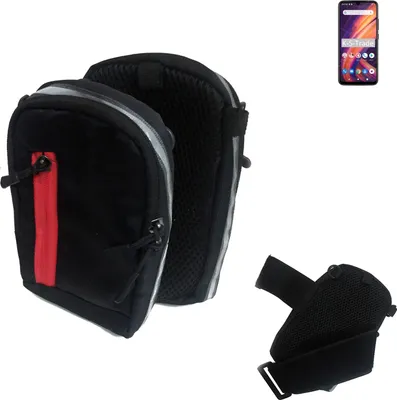 Produktbild von K-S-Trade Outdoor Gürteltasche Holster Umhängetasche kompatibel mit Lenovo A7 schwarz Handy Tasche Case travelbag Schutz Hülle Handy Hülle