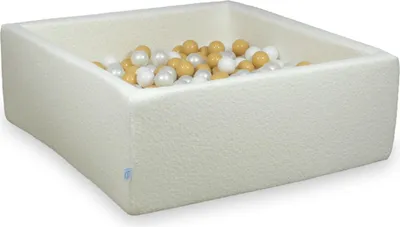 Produktbild von Trockenpool 110x110x40 Boucle White 600 Bälle: weiß, perlmutt, beige