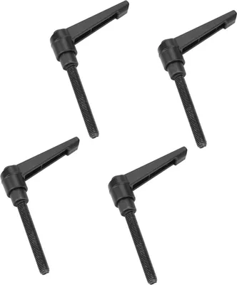 Imagen del producto de 4 botones metálicos para máquinas, con mango de fijación ajustable, rosca exterior M6 (70 mm)