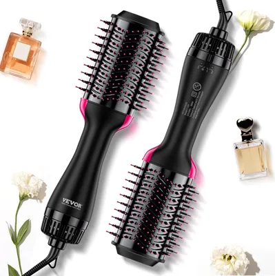 Obrázok produktu pre Sada kefiek na teplý vzduch VEVOR, 4 v 1 Airstyler, kefka na vlasy s oválnym valcom 75 mm s keramickým povrchom a 3 stupňami ohrevu, profesionálna kefka na styling s teplým vzduchom na vyrovnávanie vlasov