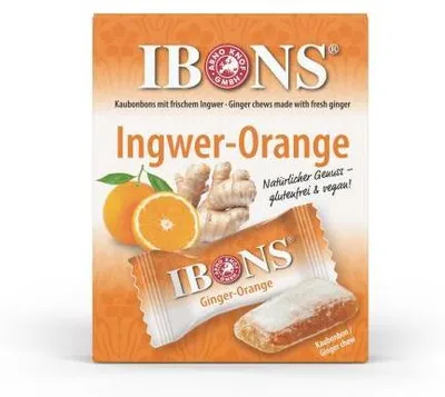Immagine prodotto di Caramelle gommose Ibons Ginger Orange Box 60 g