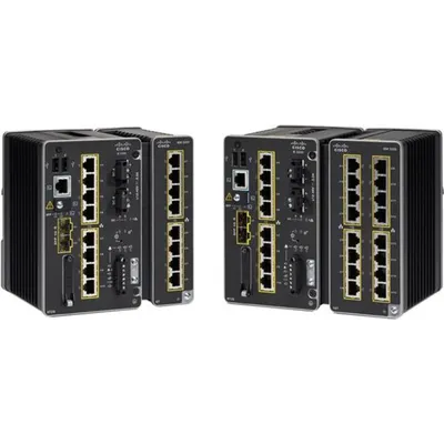 Produktbild von Cisco Catalyst IE3300 Rugged Series - Network Essentials - Switch - managed - 10 x 10/100/1000 + 2 x SFP - an DIN-Schiene montierbar - DC power
