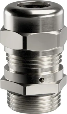 Produktbild von Druckausgleichsverschraubung M20x1,5 Membrantyp PTFE Messing (CuZn) vernickelt Gewindelänge 8,0mm - 1 Stück