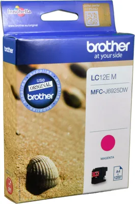 Produktbild von Brother LC12EM, Magenta, Tinte auf Pigmentbasis, 1 Stück(e), 1200 Seiten, Einzelpackung
