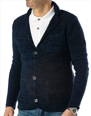 Produktbild von Brandneu Hochwertiges Stricksakko CARISMA Navy L