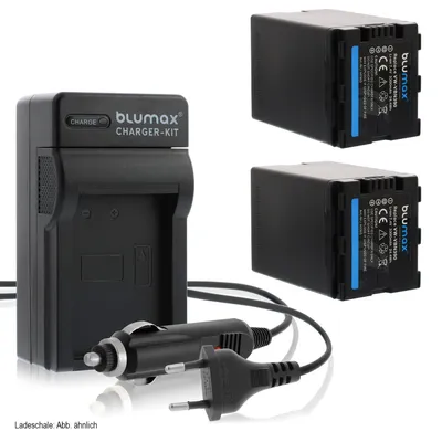Produktbild von 2x Akku + Lader für Panasonic VW-VBN390 VW-VBN260 VW-VBN130 3300 mAh 7,2V