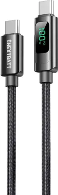 Produktbild von NEXTBATT USB-C-zu-USB-C-Kabel, 100 W, 5 A, 1 m - Schwarz