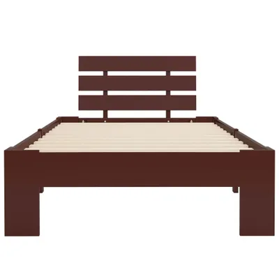 Obrázek produktu pro vidaXL Postel z masivu tmavě hnědá borovice 100x200 cm